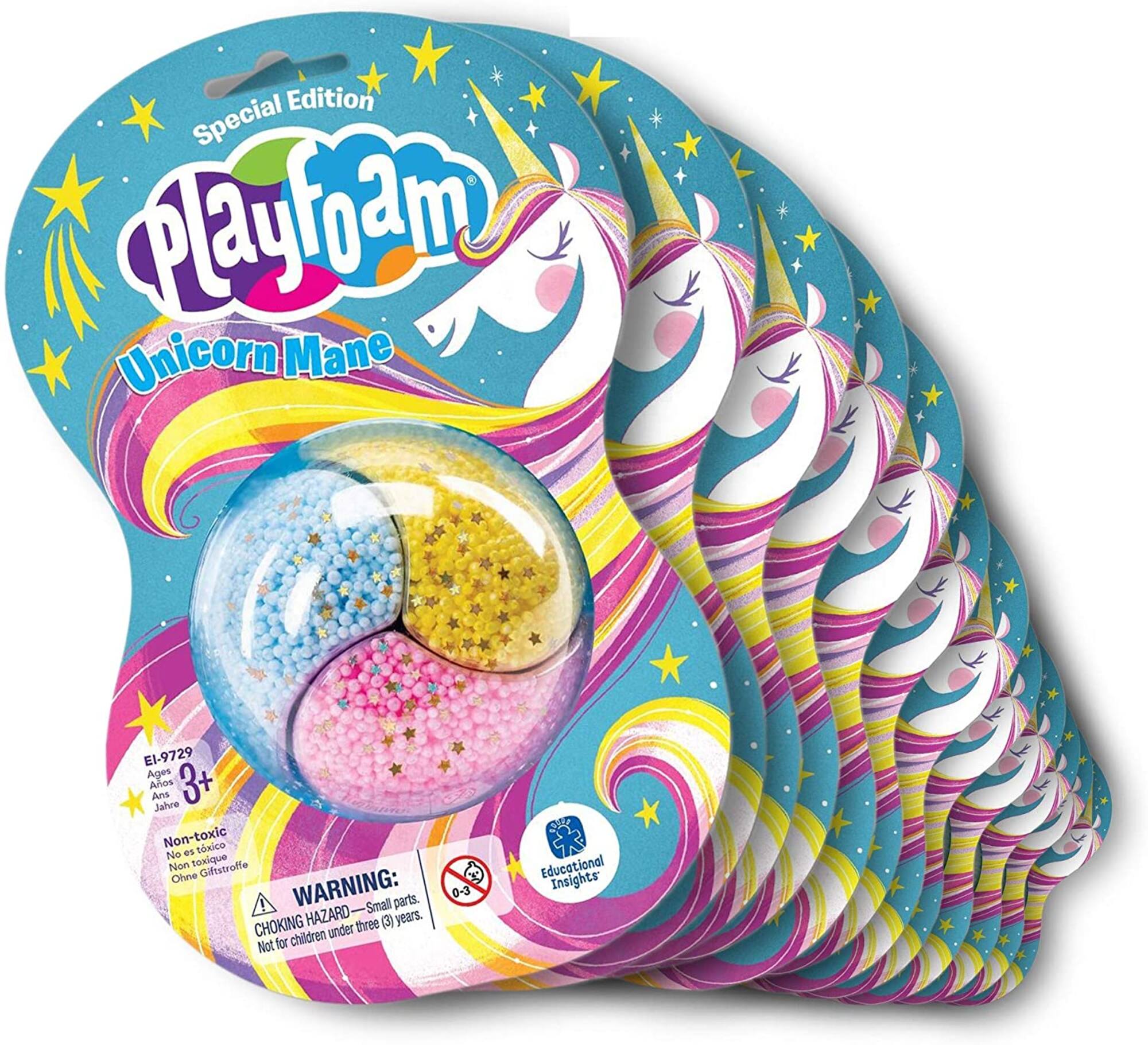 Educational Insights® Playfoam Jumbo Pod Unicorn Mane, Set of 12